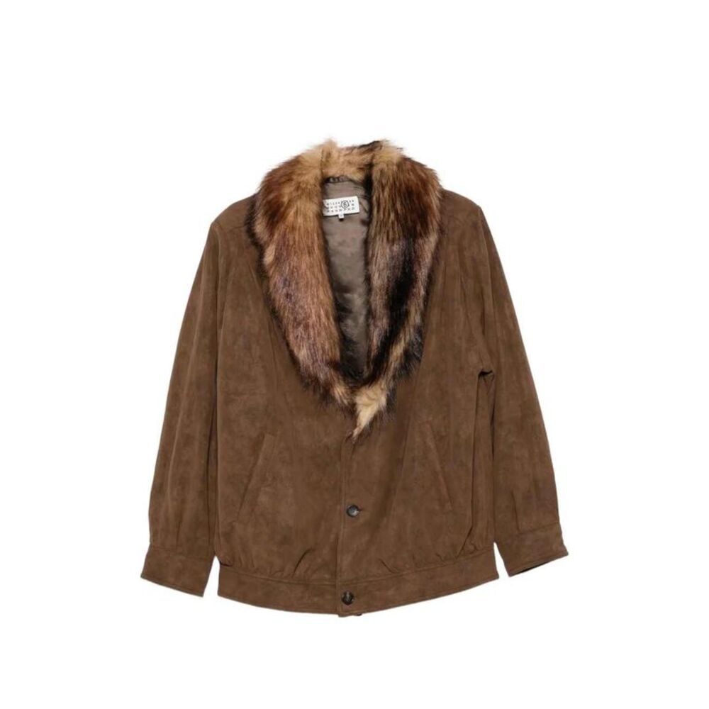 Mm6 Maison Margiela Women Faux-Fur Collar Jacket